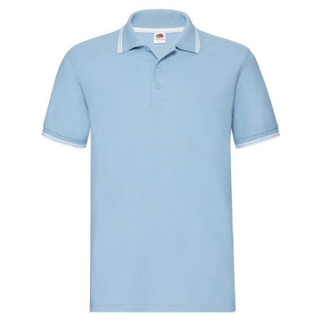 Теніска 'Premium Tipped Polo' (Fruit of the Loom) (Блакитний)