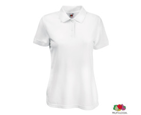 Теніска-поло 'Lady-Fit Polo 65/35' (Fruit of the Loom) (Білий)