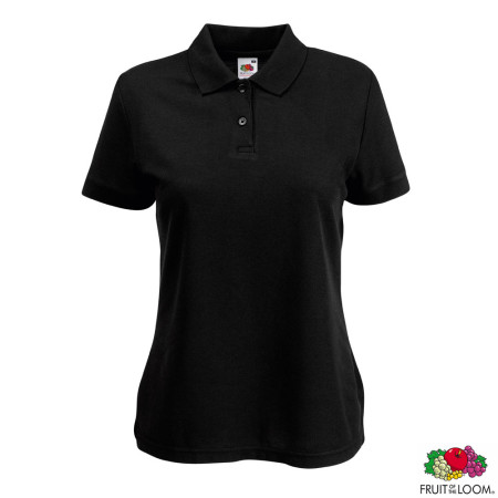 Теніска-поло 'Lady-Fit Polo 65/35' (Fruit of the Loom) (Чорний)