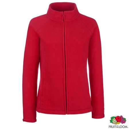 Толстовка 'Lady-Fit Full Zip Fleece' (Fruit of the Loom) (Червоний)