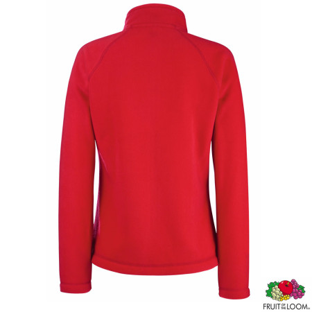 Толстовка 'Lady-Fit Full Zip Fleece' (Fruit of the Loom) (Червоний)