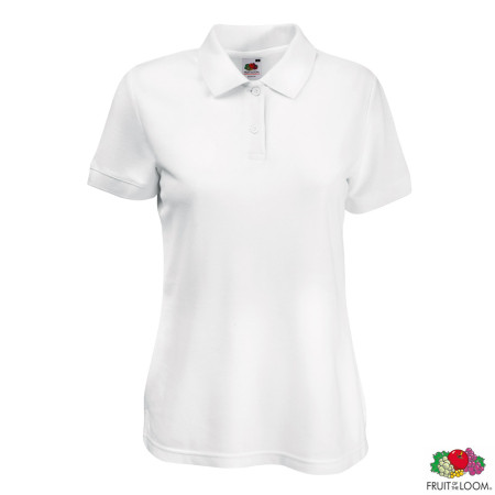 Теніска-поло 'Lady-Fit Polo 65/35' XS (Fruit of the Loom) (Білий)