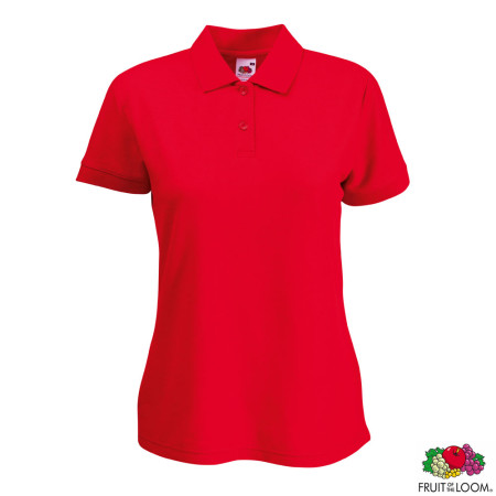 Теніска-поло 'Lady-Fit Polo 65/35' (Fruit of the Loom) (Червоний)