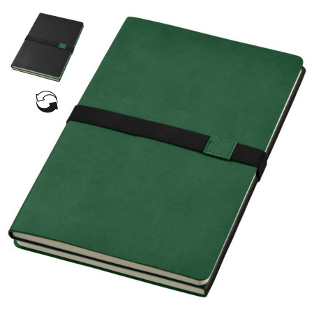 Записна книжка 2-в-1 'Doppio' А5 гнучка (JournalBooks) (Зелений)
