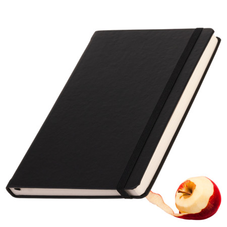 ЕКО записна книжка 'APPLE SKIN' А5 зі шкірки яблук гнучка (Чорний)