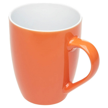 Чашка керамічна 'Квін' 350 мл повністю глянцева (Помаранчевий)
