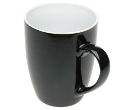 Чашка керамічна 'Квін' 350 мл повністю глянцева (Чорний) Чашка керамічна 'Квін' 350 мл повністю глянцева (Чорний)