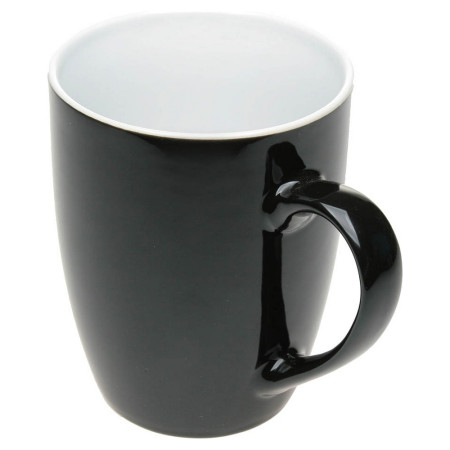 Чашка керамічна 'Квін' 350 мл повністю глянцева (Чорний)