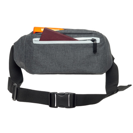 Сумка поясна (бананка) 'Zyp' зі світловідбиваючою блискавкою (Сірий)