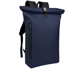 Рюкзак ролтоп 'Kaleb' шкірзам (Синій)