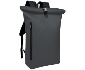 Рюкзак ролтоп 'Kaleb' шкірзам (Сірий)