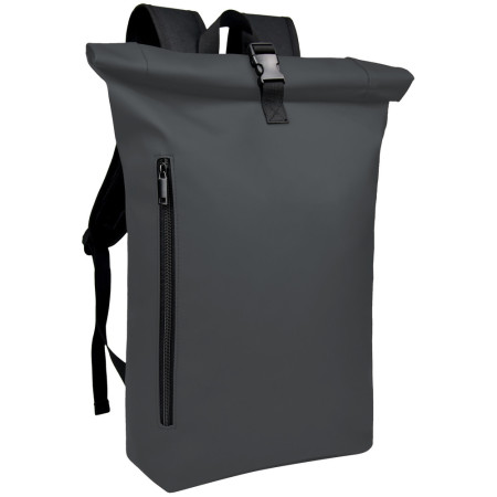 Рюкзак ролтоп 'Kaleb' шкірзам (Сірий)