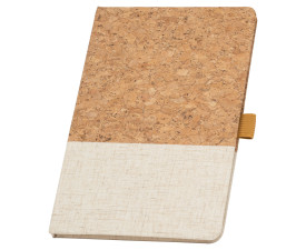 ЕКО записна книжка 'Klee' А5 корок + льон (Білий)