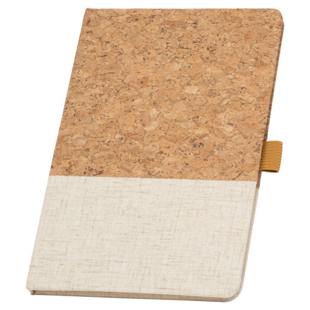 ЕКО записна книжка 'Klee' А5 корок + льон (Білий)