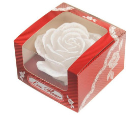 Свічка ароматизована 'Троянда' (Білий)