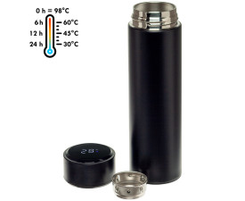 Термос 'Tempa' ТМ "Sun Line" з LED дисплеєм 450 мл (Чорний)