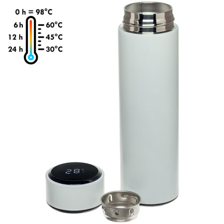 Термос 'Tempa' ТМ "Sun Line" з LED дисплеєм 450 мл (Білий)