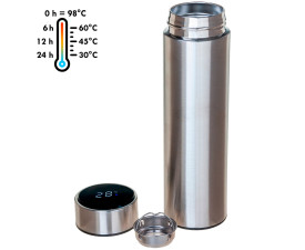 Термос 'Tempa' ТМ "Sun Line" з LED дисплеєм 450 мл (Срібний)