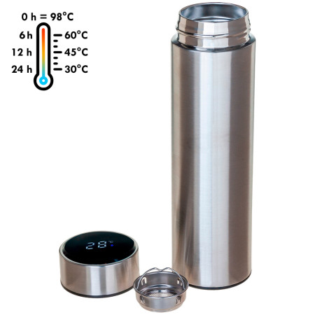 Термос 'Tempa' ТМ "Sun Line" з LED дисплеєм 450 мл (Срібний)