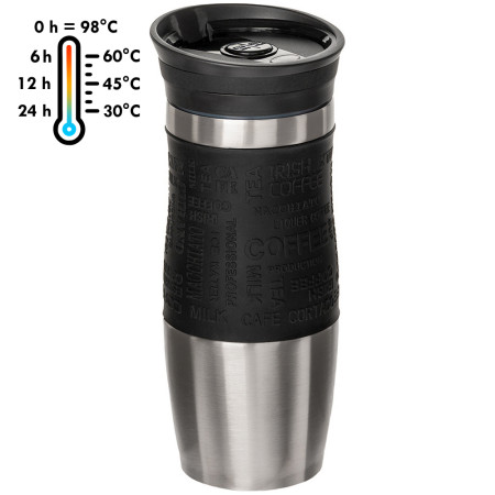 Термочашка 'Moka' ТМ "Sun Line" 380 мл (Чорний)