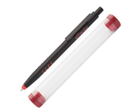 Ручка-стилус алюмінієва 'Crovy' з можливістю кольорового гравіювання в тубусі (Червоний) Ручка-стилус алюмінієва 'Crovy' з можливістю кольорового гравіювання в тубусі (Червоний)