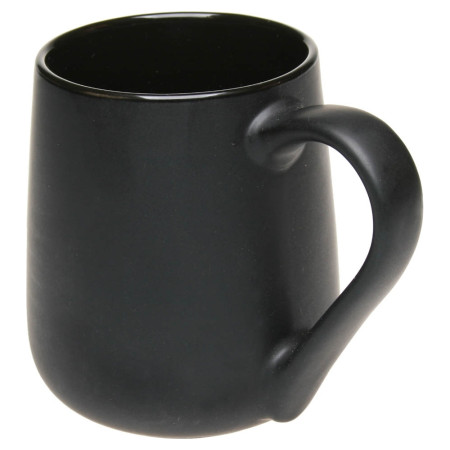 Чашка керамічна 'Муза' 365 мл матова зовні (Чорний)