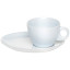 Чашка керамічна 'Лейла' 190 мл з блюдцем повністю глянцева (Білий)