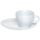 Чашка керамічна 'Лейла' 190 мл з блюдцем повністю глянцева (Білий)