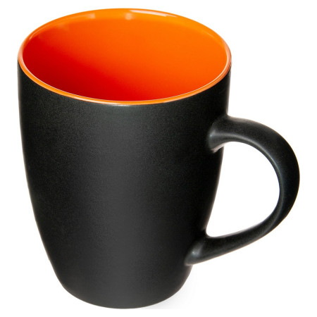 Чашка керамічна 'Ваканда' 350 мл матова зовні глянцева всередині (Помаранчевий)