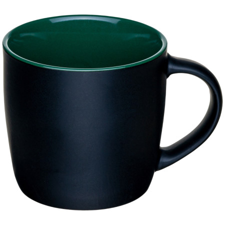 Чашка керамічна 'Тайсон' 300 мл матова зовні глянцева всередині (Темно-зелений)