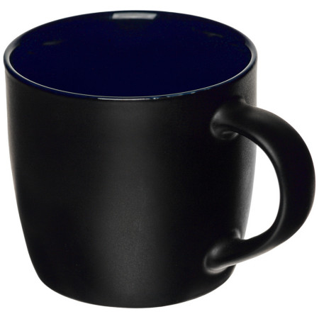 Чашка керамічна 'Тайсон' 300 мл матова зовні глянцева всередині (Темно-синій)
