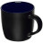 Чашка керамічна 'Тайсон' 300 мл матова зовні глянцева всередині (Темно-синій)