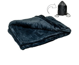 Плед корал-флісовий 'Cozy Soft' ТМ "Sun Line" 240 г/м&sup2; (Чорний)