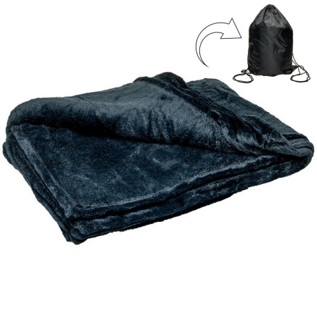 Плед корал-флісовий 'Cozy Soft' ТМ "Sun Line" 240 г/м&sup2; (Чорний)