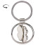 Брелок 'Конюшина' металевий поворотний (Срібний)