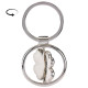 Брелок 'Конюшина' металевий поворотний (Срібний)