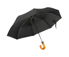 Складана парасолька напівавтомат 'Брендон' ТМ "Sun Line" &Oslash;97 cм (Чорний)