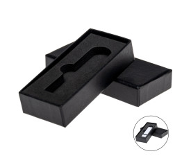 Подарункова картонна коробка для флеш-пам'яті (Чорний)