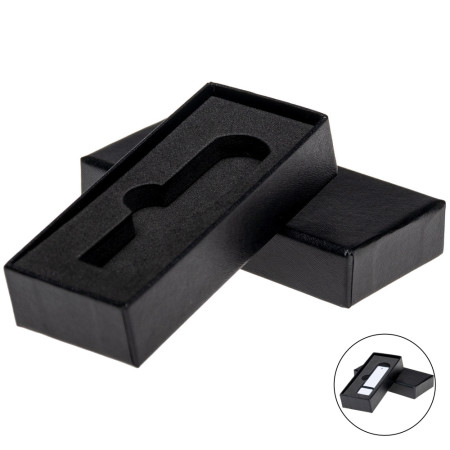 Подарункова картонна коробка для флеш-пам'яті (Чорний)