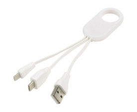 Зарядний кабель 3-в-1 'Get Three' (Білий)