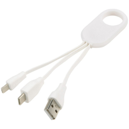 Зарядний кабель 3-в-1 'Get Three' (Білий)