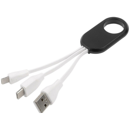 Зарядний кабель 3-в-1 'Get Three' (Чорний)