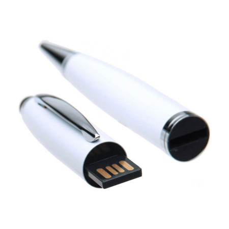 Ручка-стилус 'МеморіПен' 128 Гб металева поворотна (Білий)