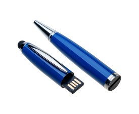 Ручка-стилус 'МеморіПен' 64 Гб металева поворотна (Синій) Ручка-стилус 'МеморіПен' 64 Гб металева поворотна (Синій)