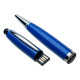 Ручка-стилус 'МеморіПен' 64 Гб металева поворотна (Синій)