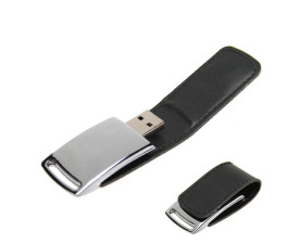 Флеш-пам'ять 'Шарм' 32 Гб метал + шкіра