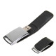 Флеш-пам'ять 'Шарм' 32 Гб метал + шкіра (Чорний)
