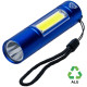 Ліхтарик 'Sami' COB-LED з переробленого алюмінію (Синій) Ліхтарик 'Sami' COB-LED з переробленого алюмінію (Синій)