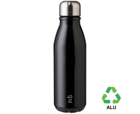 Пляшка з переробленого алюмінію 'Adalyn' 550 мл (Чорний)