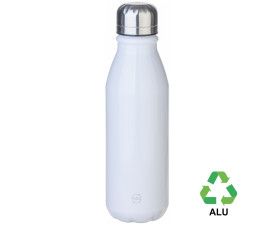 Пляшка з переробленого алюмінію 'Adalyn' 550 мл (Білий)